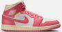 Nike Air Jordan 1 Mid Roze Wit Beige Sneakers Dames Doos Zonder Deksel - Thumbnail 1