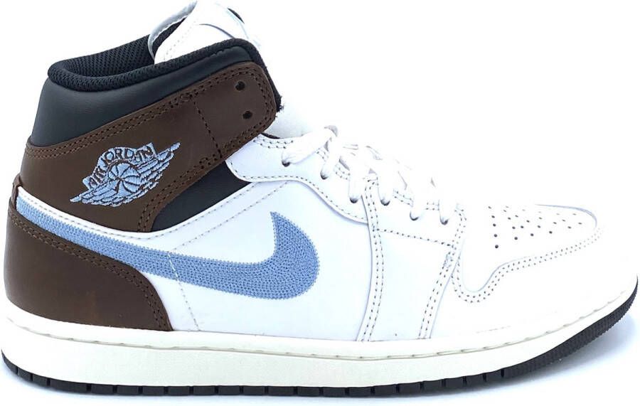 Nike Air Jordan 1 Mid SE Heren Sneakers Basketbalschoenen Schoenen Leer Wit FQ7831