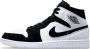 Jordan Air 1 Mid Diamond Shorts DH6933-100 zwart parelmoer wit sneakers unisex - Thumbnail 1