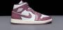 Air Jordan 1 Mid 'Sky J Mauve' ( s) BQ6472-050 kleur als op de foto paars gebroken wit sneakers hoog ssneakers - Thumbnail 3