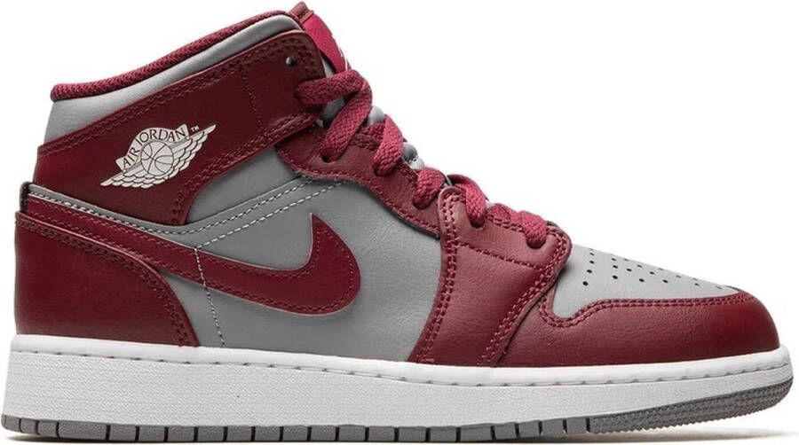 Nike Air Jordan 1 Mid Sneakers Cherrywood Red White Unisex - Foto 2