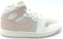 Nike Air Jordan 1 Mid Roze Wit Beige Sneakers Dames Doos Zonder Deksel - Thumbnail 1