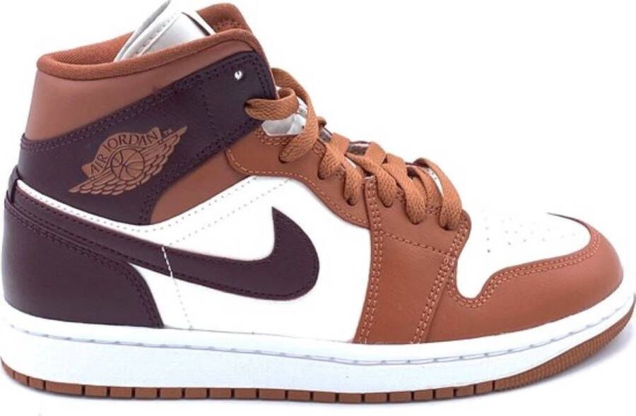 Nike Air Jordan 1 Mid Dusty Peach Sail White Night Maroon- Dusty Peach Sail White Night Maroon