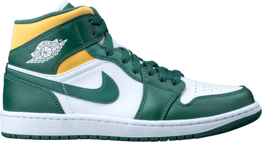 Nike Air Jordan 1 Mid Sonics (2021) White Yellow Green