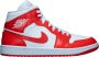 Jordan Nike Air 1 Mid White Habanero Red White Kentucky Red BQ6472 116 EUR - Thumbnail 2