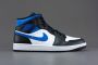 Nike Air Jordan 1 Mid White Black Racer Blue 554724-140 Wit;Zwart;Blauw Schoenen - Thumbnail 2