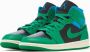 Nike Air Jordan 1 Mid Sneakers Unisex Zwart Aquatone Sail Lucky Green - Thumbnail 5