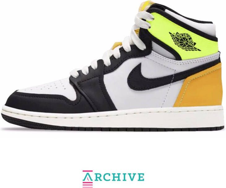 Nike Air Jordan 1 Retro High 'White Black Volt University Gold' (GS)