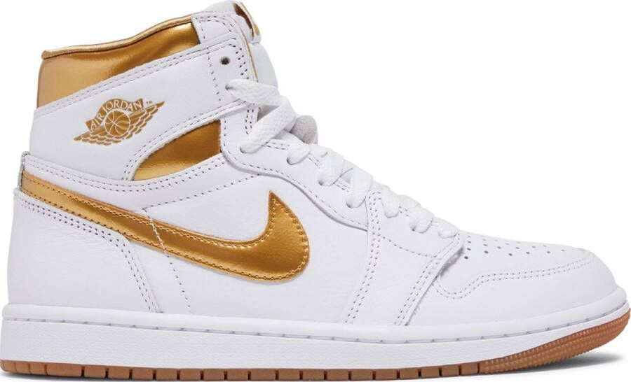 Nike Air Jordan 1 Retro High OG Metallic Gold Sneakers Dames Wit Metallic Goud