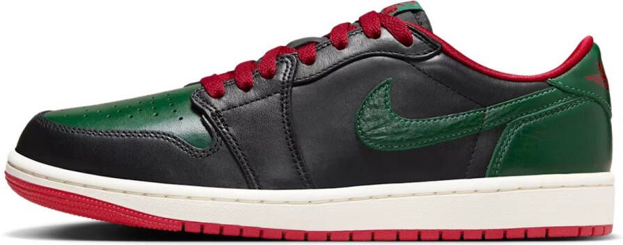 Nike Air Jordan 1 Retro Low OG Zwart Groen Rood Sneakers Unisex Doos Zonder Deksel