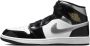 Nike Air Jordan 1 Mid SE Patent Black White Silver Gold Sneakers Doos Zonder Deksel - Thumbnail 1