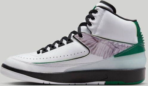 Nike Air Jordan 2 Retro WF Wit Groen (2 Extra verschillende kleuren Veters inbegrepen)