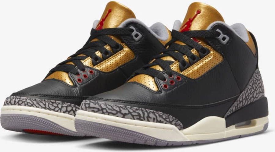 Nike Air Jordan 3 'Black Ce t Gold CK9246-067 goud zwart sneakers