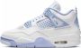 Jordan Air 4 Retro Aluminum „Forget Me Not“ Air Retro in wit formaten: 40.5 - Thumbnail 1