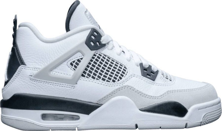 Nike Air Jordan 4 Retro Military Black (GS) 408452-111 ZWART Schoenen