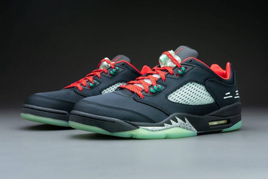 Jordan Air 5 Retro Low Sp Clot Black Classic Jade Fire Red Schoenmaat 35 1 2 Sneakers DM4640 036 - Foto 3
