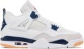 Nike Sneakers Baskets Air Jordan 4 Retro SB Navy cuir - Blauw