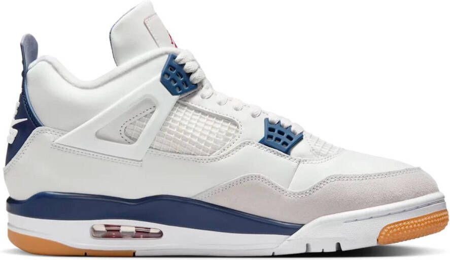 Nike Air Jordan Nike SB x Air Jordan 4 Retro Navy Limited Edition Skate & Streetwear Sneakers Heren sneaker- Wit Blauw- Jordan Retro sneakerSB