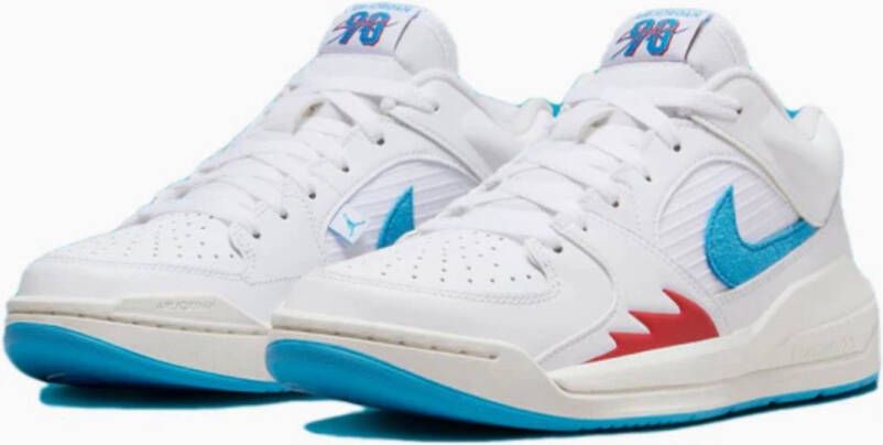 Nike Air Jordan Stadium 90 Sneakers Unisex Wit Blauw Rood