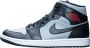 Jordan Air 1 Mid Schwarz Gym Rot Particle Grau Weiss Schoenmaat 42 1 2 Sneakers 554724 096 - Thumbnail 3