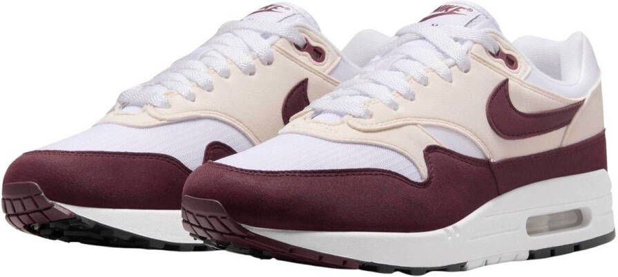 Nike Air Max 1 Dames Sneakers Wit Rood Doos zonder deksel
