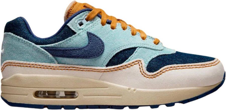 Nike Air Max 1 '87 Wmns Denim Aura Sneakers Unisex Blauw Bruin Wit