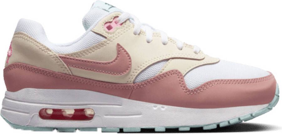 Nike Air Max 1 (gs) Max Schoenen white red stardust guava ice pink spell maat: 36.5 beschikbare maaten:36.5 38 39