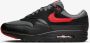 Nike Air Max 1 Essential Vamps Sneakers Unisex Zwart Rood - Thumbnail 1