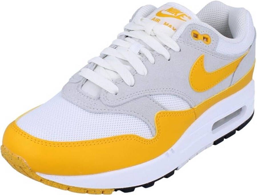 Nike Air Max 1 Essential White Pure Platinum Black University Gold- White Pure Platinum Black University Gold