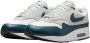 Nike Air Max 1 Essential Summit White Light Silver White Armoury Navy- Summit White Light Silver White Armoury Navy - Thumbnail 5