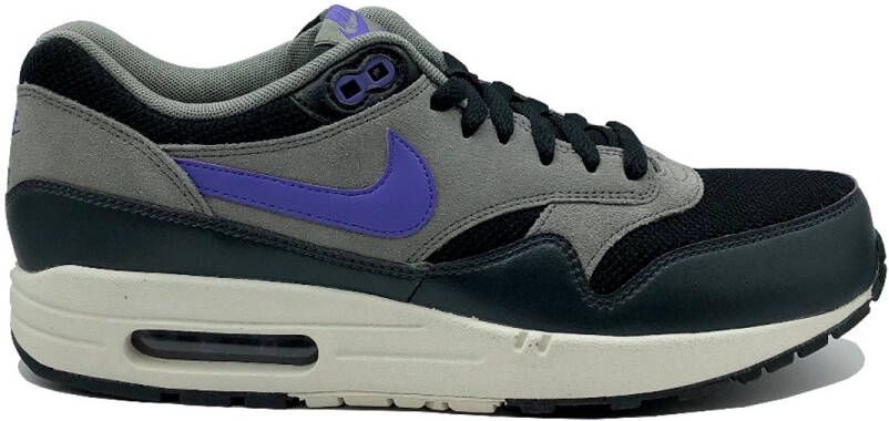 Nike Air Max 1 Essential Sportschoenen Mannen Grijs Zwart Paars