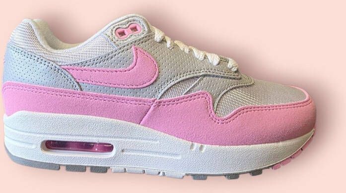 Nike Air Max 1 '87 Wmns Pink Rise Sneakers Dames Metallic Platinum Summit White Pink Rise