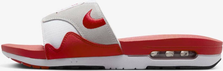 Nike air max 1 slide white university red