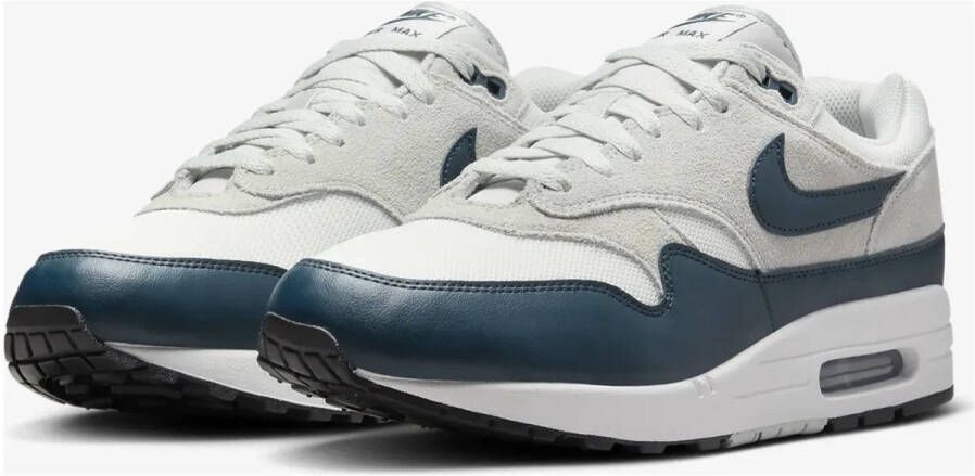 Nike Air Max 1 Essential Summit White Light Silver White Armoury Navy- Summit White Light Silver White Armoury Navy