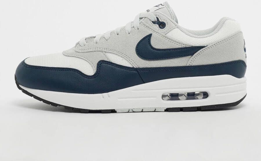 Nike Air Max 1 Essential Summit White Light Silver White Armoury Navy- Summit White Light Silver White Armoury Navy