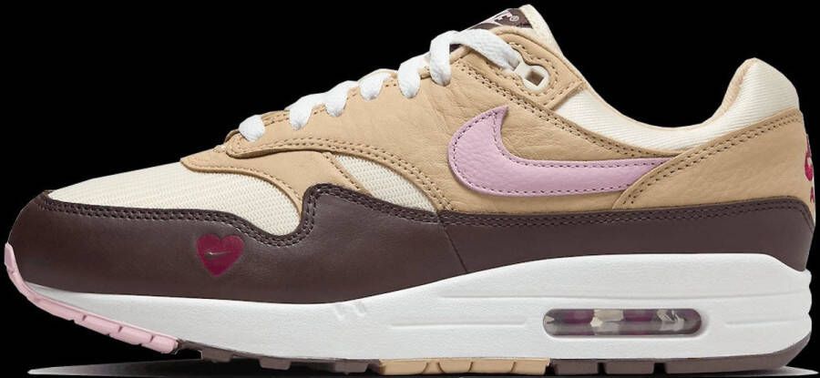 Nike Wmns Air Max 1 '87 Sneakers sesame med soft pink cocnut milk maat: 41 beschikbare maaten:36.5 37.5 36 38.5 39 40.5 41