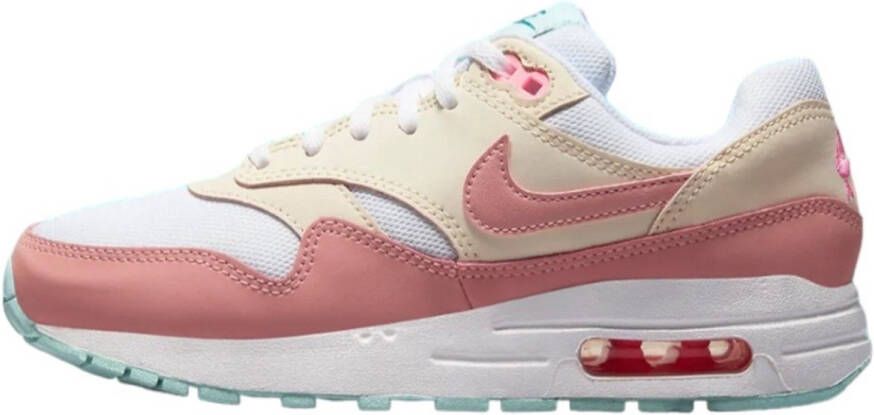 Nike Air Max 1 (gs) Max Schoenen white red stardust guava ice pink spell maat: 36.5 beschikbare maaten:36.5 38 39 - Foto 4