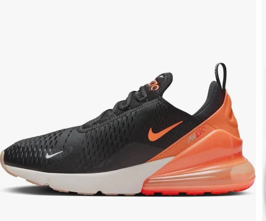 Nike Air Max 270 Black Phantom Total Orange Sneakers Heren