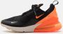 Nike Air Max 270 Black Phantom Total Orange Sneakers Heren - Thumbnail 1