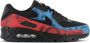 Nike Air Max 90 Black Tie-Dye Heren Sneakers Sportschoenen Schoenen Zwart DJ6888 - Thumbnail 1