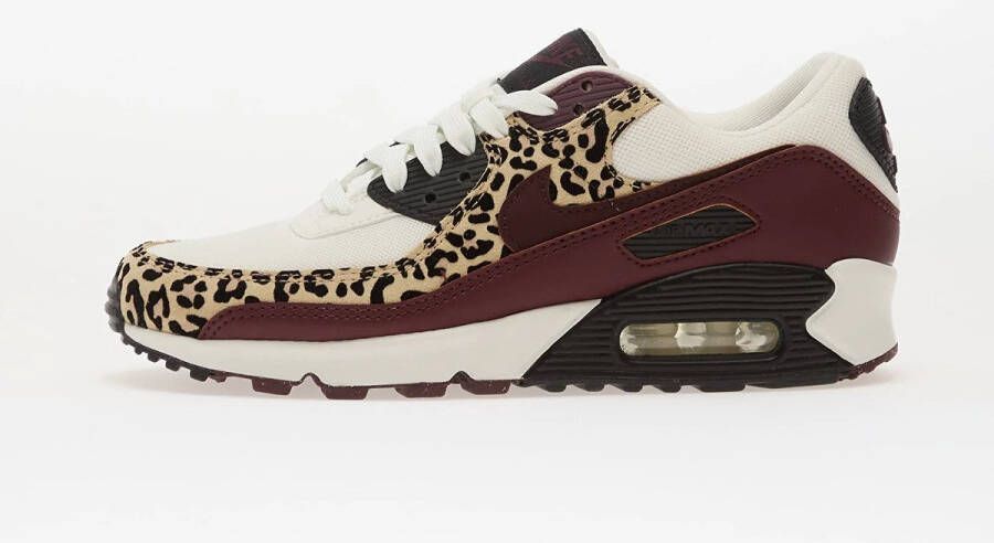 Nike Air Max 90 Deep Burgundy Leopard Sneakers Unisex Bordeaux Panter Wit