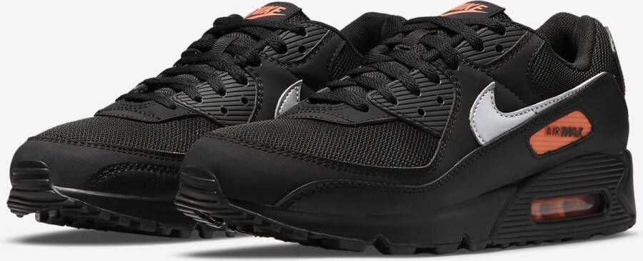 Downtown Vervreemden Besnoeiing Nike Air Max 90 Heren Black Total Orange Reflect Silver - Schoenen.nl