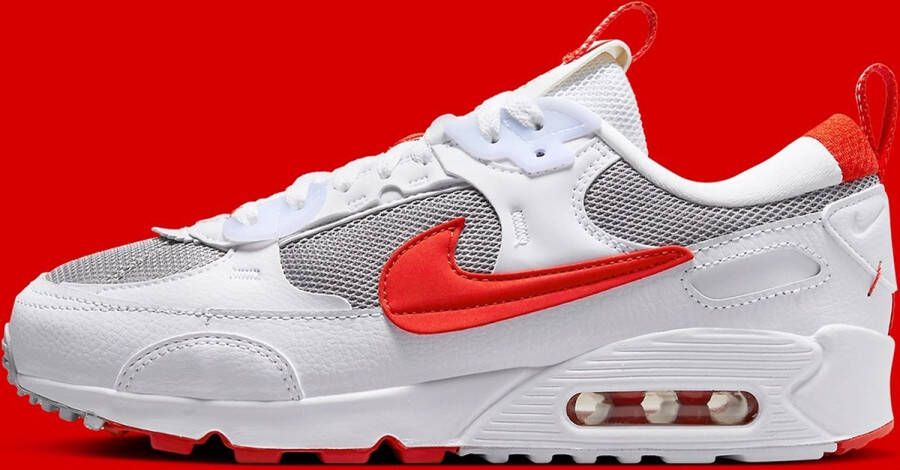 Nike Air Max 90 Futura Wit Rood Sneakers Doos Zonder Deksel