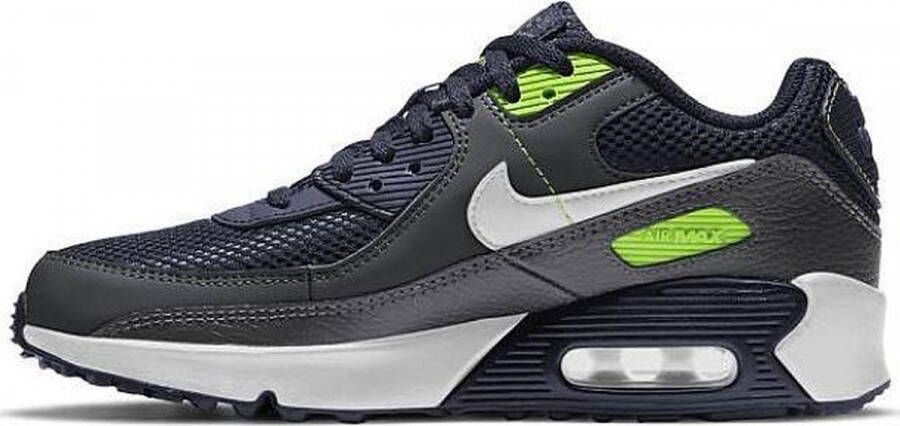 Nike Air Max 90 Leather Junior Obsidian Iron Grey Smoke Grey White