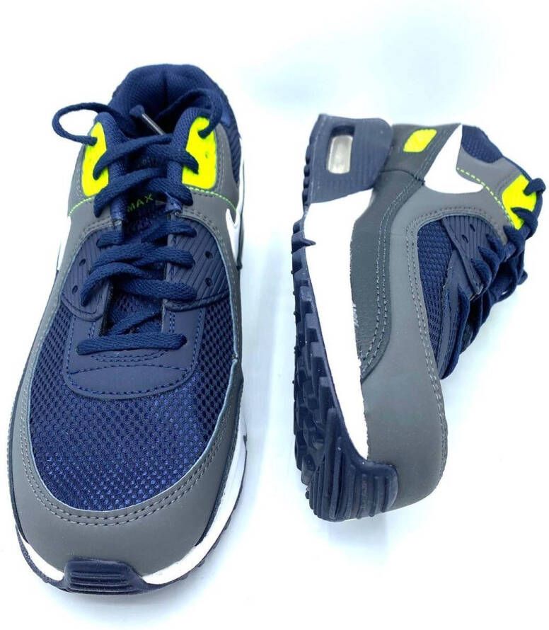 Nike Air Max 90 Leather Junior Obsidian Iron Grey Smoke Grey White