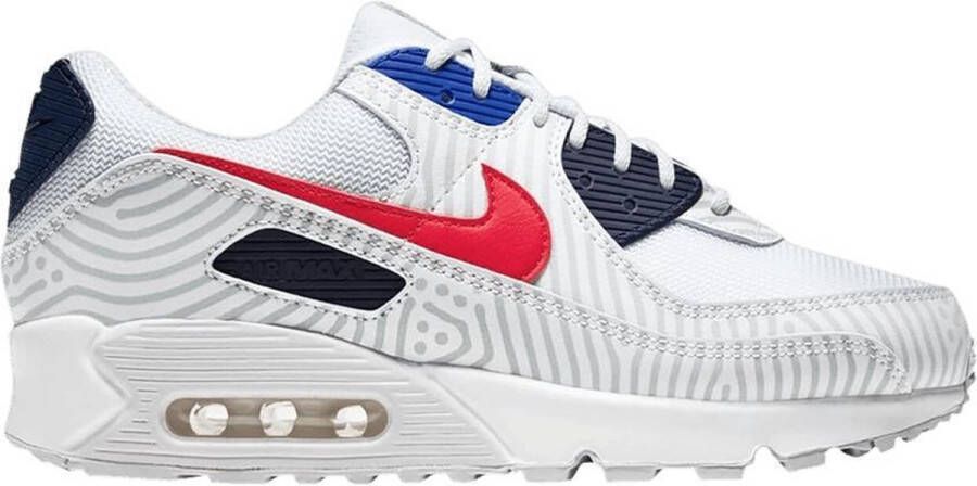 Nike Air Max 90 Sneakers Unisex Wit University Rood