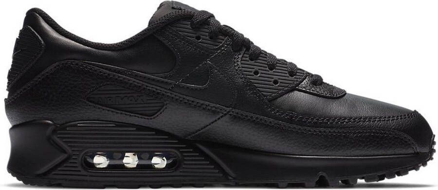 Nike Air Max 90 Leather Heren Sneakers Black Black-Black