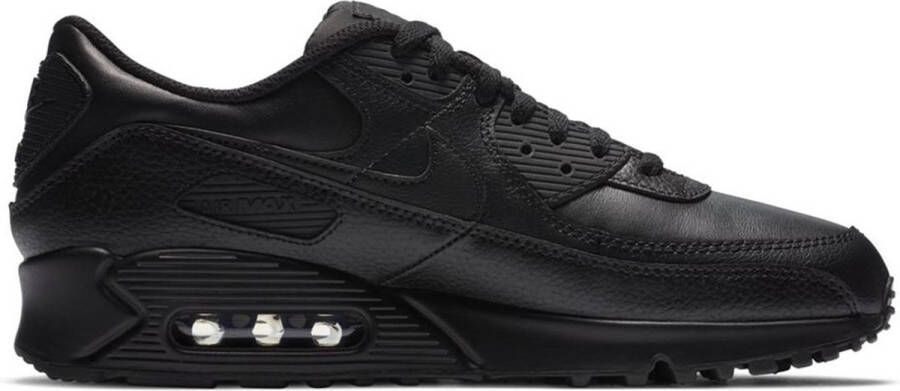 Nike Air Max 90 Leather Heren Sneakers Black Black-Black