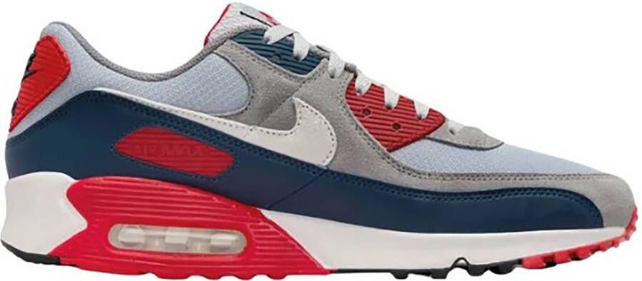 Nike Herenschoenen Air Max 90 Light Smoke Grey Armoury Navy Fire Red Phantom- Heren Light Smoke Grey Armoury Navy Fire Red Phantom - Foto 3