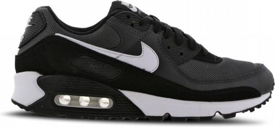 Nike Air Max 90 Heren Sneakers Iron Grey White-Dk Smoke Grey-Black